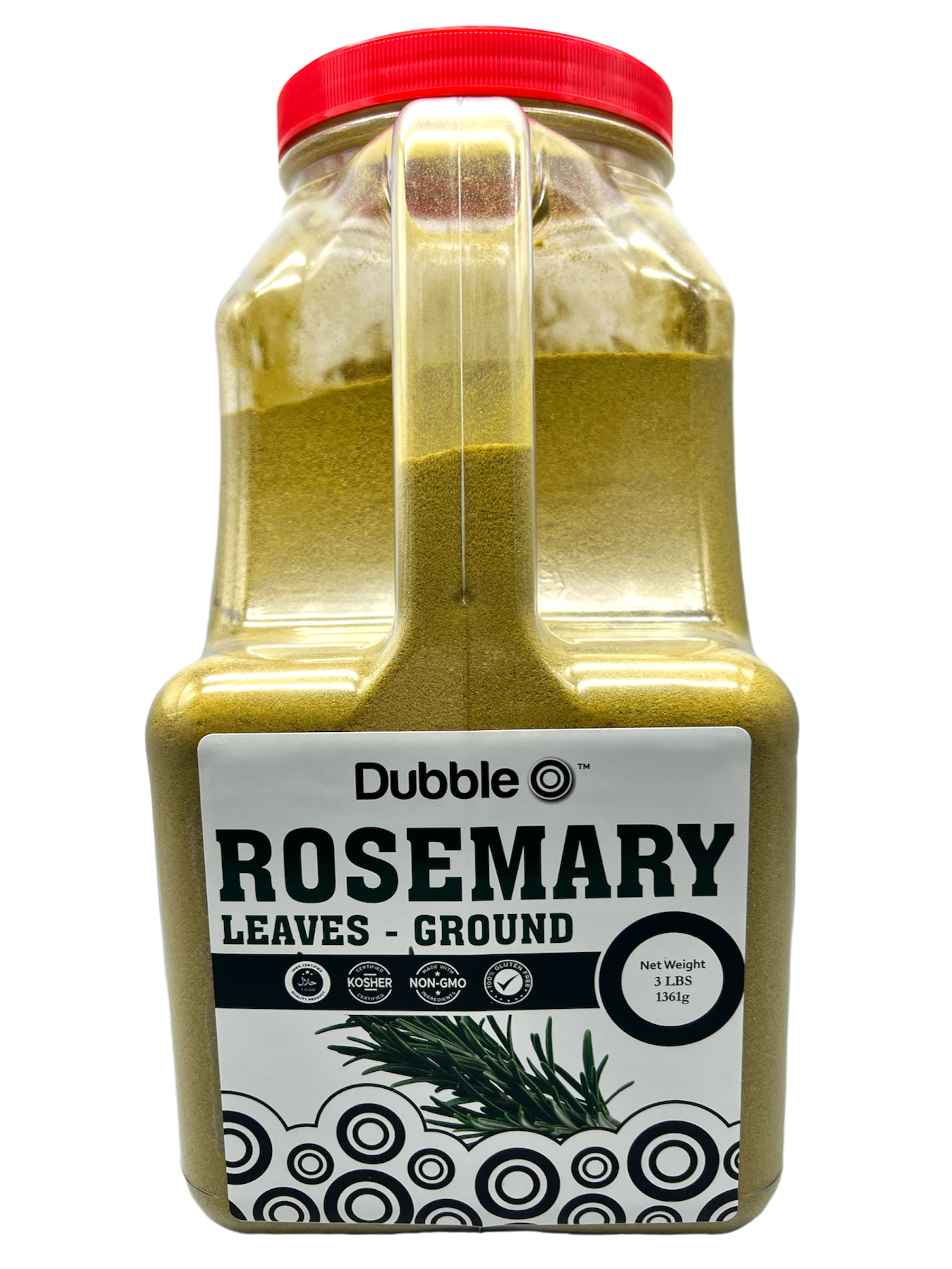 Ground Rosemary Leaves Powder in Bulk 3 LBS / 48 oz Dubble O