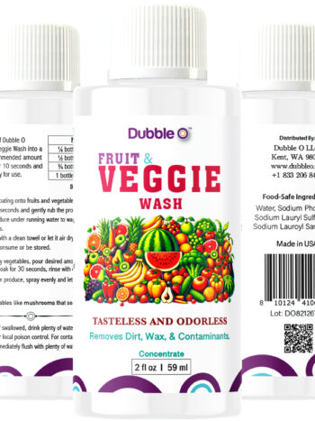 Fruit and Veggie Wash Concentrate - 2 fl. oz. ⦾ Makes 1 Full Gallon of Produce Wash When Diluted